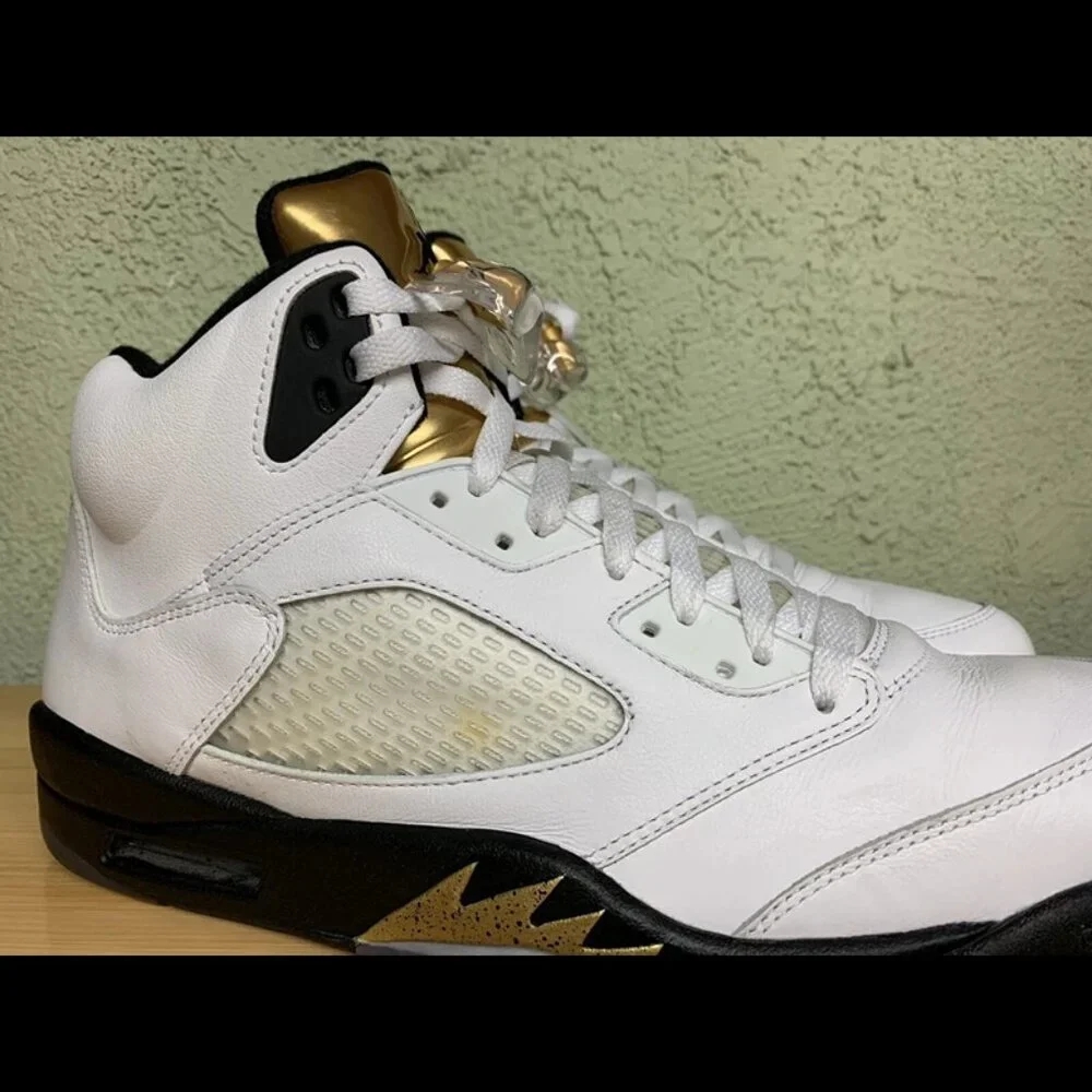 RARE 🚀Nike Air Jordan 5 Retro Olympic Size 13 VNDS‎